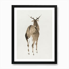 Japanese Ukiyo-E Deer Canvas Print Art Print