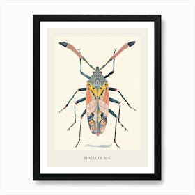 Colourful Insect Illustration Boxelder Bug 2 Poster Art Print