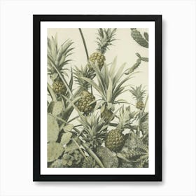 Pineapples And Cactus Art Print