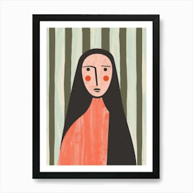 Woman With Long Hair 7 Art Print