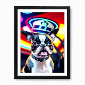 Boston Terrier-Reimagined 96 Art Print