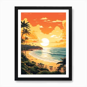 Painting That Depicts Carlisle Bay Beach Barbados 2 Art Print