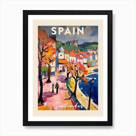 Santander Spain 7 Fauvist Painting Travel Poster Art Print