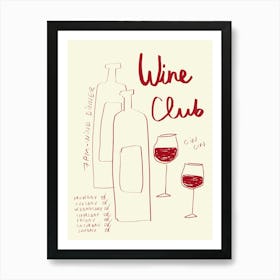 Wine Club Art Print
