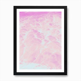 Pink Mint Waves Art Print