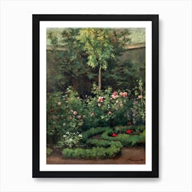 A Rose Garden (1862), Camille Pissarro Art Print