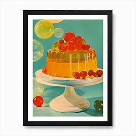 Yelow Jelly With Bubbles Retro Photo Art Print