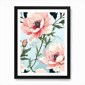 Pink Anemones 1 Art Print