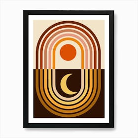 Moon And Sun Art Print