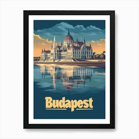 Aihrgdesign A Classic 1960s Travel Poster For Budapest 1 Art Print