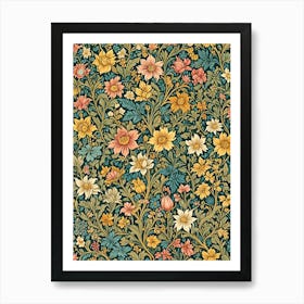 Floral Wallpaper Art Print