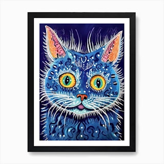 GOTHIC CAT : Vintage Louis Wain Abstract decorative psychedelic print |  Poster