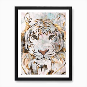 White Tiger Canvas Art Art Print