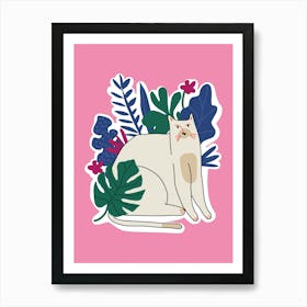 Cat In The Jungle 1 Art Print