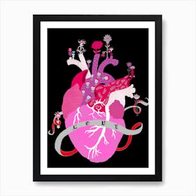 Pink Heart Art Print