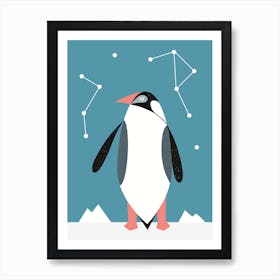 Penguin Scandinavian style - Artic animals Art Print
