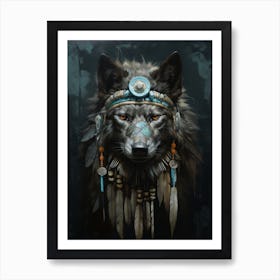 Himalayan Wolf Native American 4 Art Print