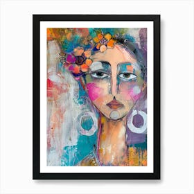 I am beautiful - Woman's Face, abstract art, abstract painting  city wall art, colorful wall art, home decor, minimal art, modern wall art, wall art, wall decoration, wall print colourful wall art, decor wall art, digital art, digital art download, interior wall art, downloadable art, eclectic wall, fantasy wall art, home decoration, home decor wall, printable art, printable wall art, wall art prints, artistic expression, contemporary, modern art print, unique artwork, Art Print