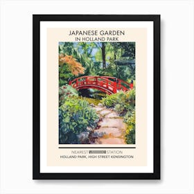 Japanese Garden In Holland Park London Parks Garden 2 Art Print