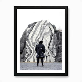 Person'S Portrait Of A Rock Art Print