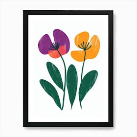 Two Flowers Art Print