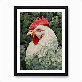 Ohara Koson Inspired Bird Painting Chicken 4 Art Print