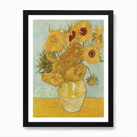 Vincent Van Gogh, Sunflowers, Third Version, 1888. Art Print