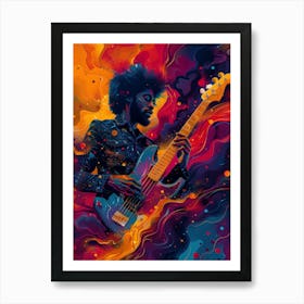 Bass Player Art Print