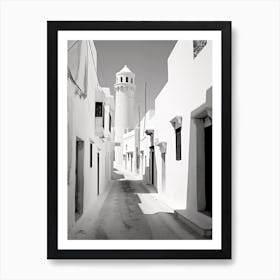 Hammamet, Tunisia, Black And White Photography 3 Art Print