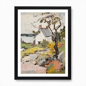 A Cottage In The English Country Side Painting 8 Art Print