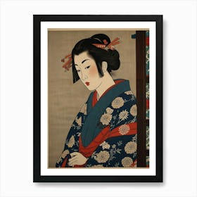 Geisha Woman Art Print