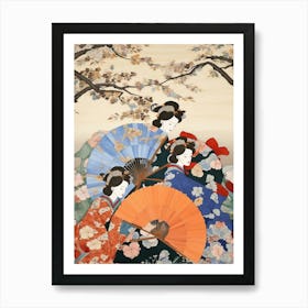 Japanese Fans Sensu Illustration 8 Art Print