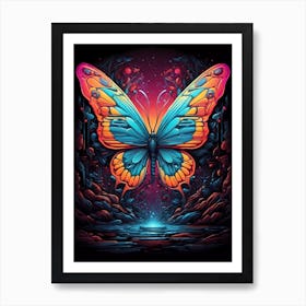 Butterfly Psychedelic Art Print