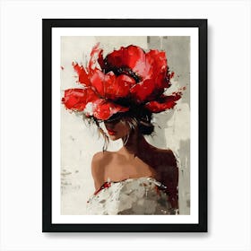 Woman In A Red Hat Art Print