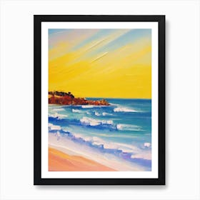 Cala De Mijas Beach, Costa Del Sol, Spain Bright Abstract Art Print