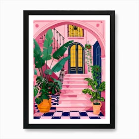 Pink Doorway 1 Art Print