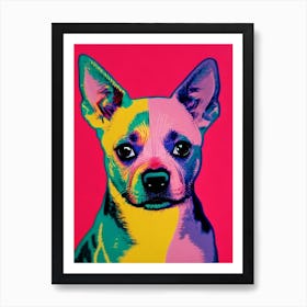 American Hairless Terrier Andy Warhol Style Dog Art Print