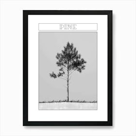 Pine Tree Minimalistic Drawing 3 Poster Art Print