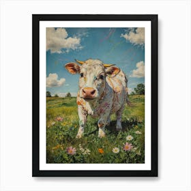 Cow In A Field 2 Art Print