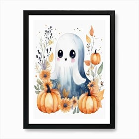 Ghost Watercolor Art Print