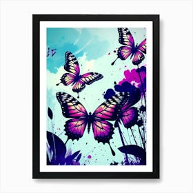 Butterflies In The Sky 45 Art Print