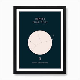 Virgo Star Sign In Dark Art Print