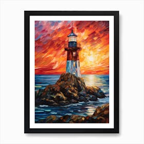 Sunset Lighthouse 6 Art Print