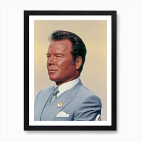 William Shatner Retro Collage Movies Art Print