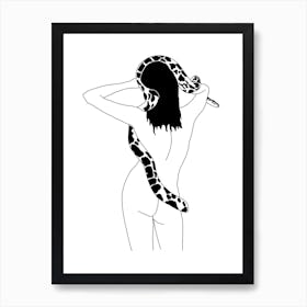 Snake Girl Art Print