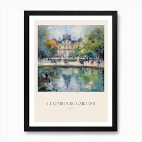 Luxembourg Gardens Paris 4 Vintage Cezanne Inspired Poster Art Print