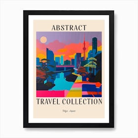 Abstract Travel Collection Poster Tokyo Japan 1 Art Print