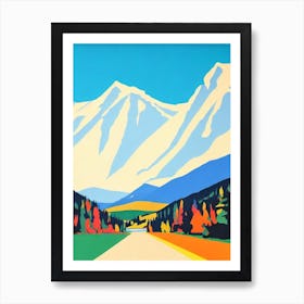 Aspen, Usa Midcentury Vintage Skiing Poster Art Print