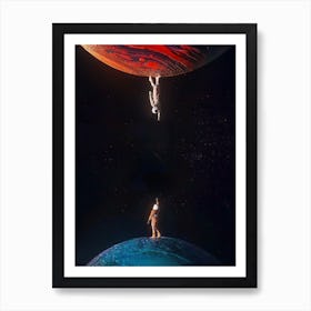 Spaceship In Space Art Print