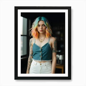 Pretty Punk Girl - Hall-O-Gram Creations 2 Art Print